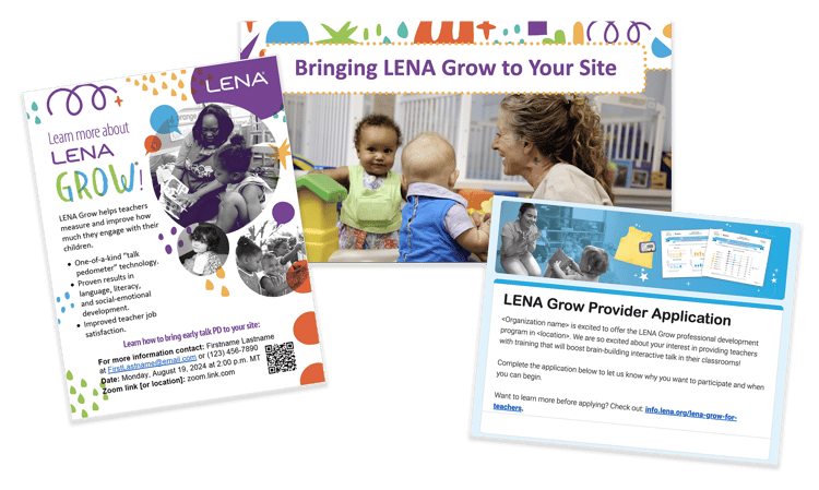 LENA Grow Site Recruitment: Customizable Email Templates